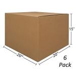 Large Moving Boxes 20" x 20" x 15" - 6 Pack