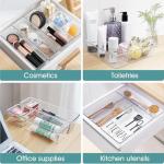 25-Piece Clear Plastic Organizer Set for Drawers