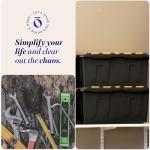 HOMZ Heavy Duty 15 Gallon Plastic Storage Bins