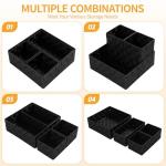 Small Black Woven Storage Baskets - Set of 4