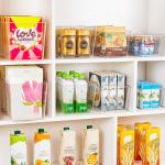 YIHONG 6 Pack Clear Organizer Bins with Handle