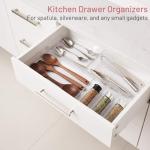 8 Pack Clear Plastic Drawer Organizer Bins