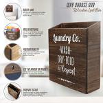 Magnetic Wooden Lint Bin for Laundry Organization