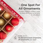 IRIS USA Stackable Ornament Storage Bins - 2 Pack