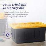 HOMZ Heavy Duty 15 Gallon Plastic Storage Bins