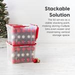 IRIS USA Stackable Ornament Storage Bins - 2 Pack