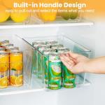 YIHONG 6 Pack Clear Organizer Bins with Handle