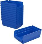 Heavy Duty Plastic Shelf Bins - 12-Pack