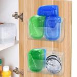 2 Pack Cabinet Door Organizer with Clear Lid