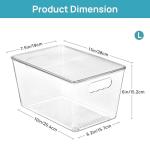 Vtopmart 6 Clear Stackable Storage Bins with Lids