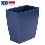 iDesign Small Navy Blue Trash Can for Any Room