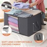 90L Foldable Storage Bags, 6 Pack - Gray