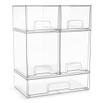 Stackable Clear Acrylic Storage Bins - 5 Pack