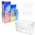 2 Pack Cabinet Door Organizer with Clear Lid