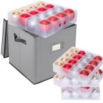 Christmas Ornament Storage Box with Dividers - 64 Balls