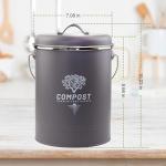 Odor-Resistant Kitchen Compost Bin with Charcoal Filter