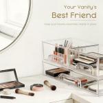 Criusia Stackable Clear Acrylic Storage Drawers - 3 Pack