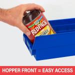 Heavy Duty Plastic Shelf Bins - 12-Pack