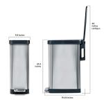 Glad Slim Kitchen Trash Can with Odor Control