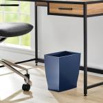 iDesign Small Navy Blue Trash Can for Any Room