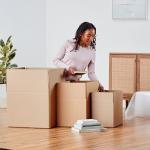 Large Cardboard Moving Boxes, 12-Pack, Brown