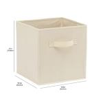 Beige Collapsible Fabric Storage Cubes - Pack of 6