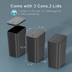 NETDOT 3 Pack Small Trash Can with Lid