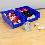 Heavy Duty Plastic Shelf Bins - 12-Pack