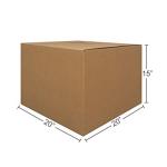 Large Cardboard Moving Boxes, 12-Pack, Brown