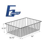 6 Pack Large Black Wire Storage Baskets