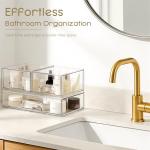 Criusia Stackable Clear Acrylic Storage Drawers - 3 Pack