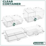 Stackable Clear Acrylic Storage Bins - 5 Pack