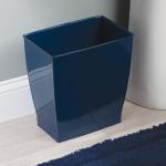 iDesign Small Navy Blue Trash Can for Any Room
