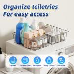 6 Pack Large Black Wire Storage Baskets