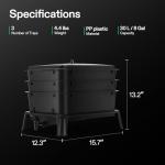 VIVOSUN 3-Layer Worm Compost Bin Kit