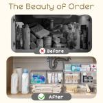 Criusia Stackable Clear Acrylic Storage Drawers - 3 Pack