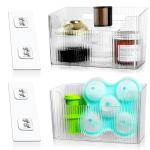 2 Pack Clear Cabinet Door Organizer Bins