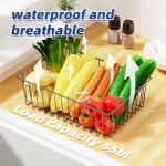 6 Pack Large Black Wire Storage Baskets