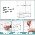Stackable Clear Acrylic Storage Bins - 5 Pack