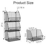 Stackable Wire Storage Baskets for Home Organization