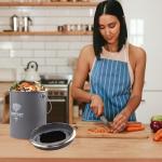 Odor-Resistant Kitchen Compost Bin with Charcoal Filter
