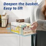 6 Pack Large Black Wire Storage Baskets