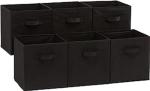 Collapsible Fabric Storage Bins with Handles - 6-Pack