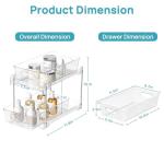 Vtopmart 4-Pack Clear Bathroom Organizer Bins