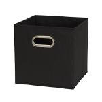 Black Foldable Fabric Storage Bins, 6-Piece Set