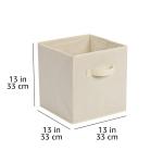 Beige Collapsible Fabric Storage Cube Bins, 6-Pack
