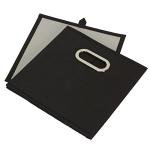 Black Foldable Fabric Storage Bins, 6-Piece Set