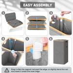 Tall Green Laundry Hamper with Bamboo Handles