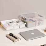 17 QT Clear Plastic Storage Bin with Tray