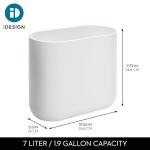 iDesign Slim Plastic Trash Can for Home or Office